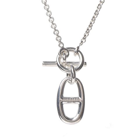 hermes chain d ancre|Hermes chaine d'ancre necklace silver.